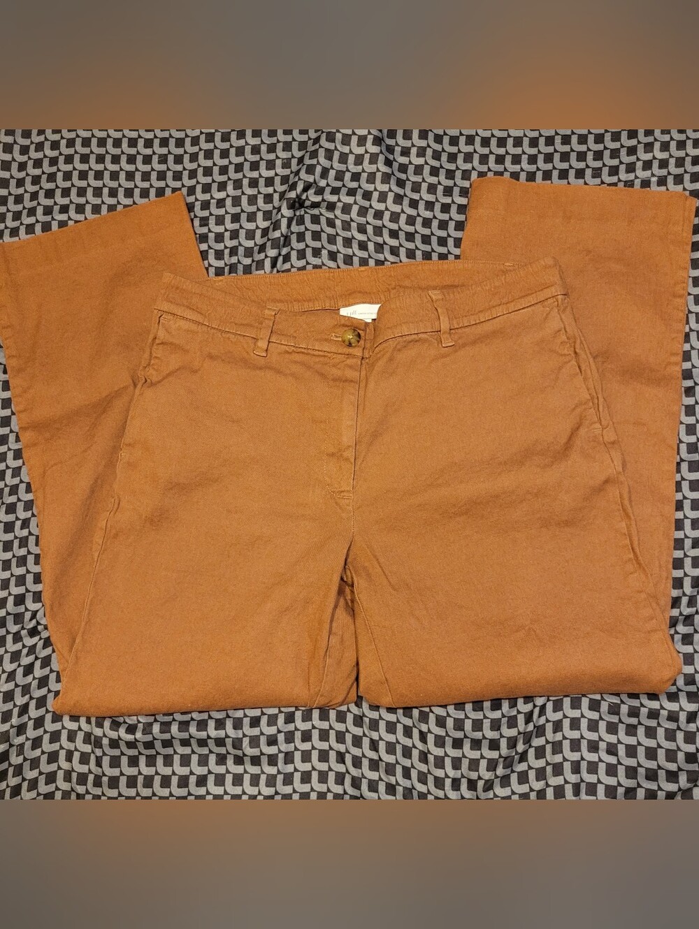 Women's J. Jill Linen Cropped Stretch Pants Sz 10 Tall